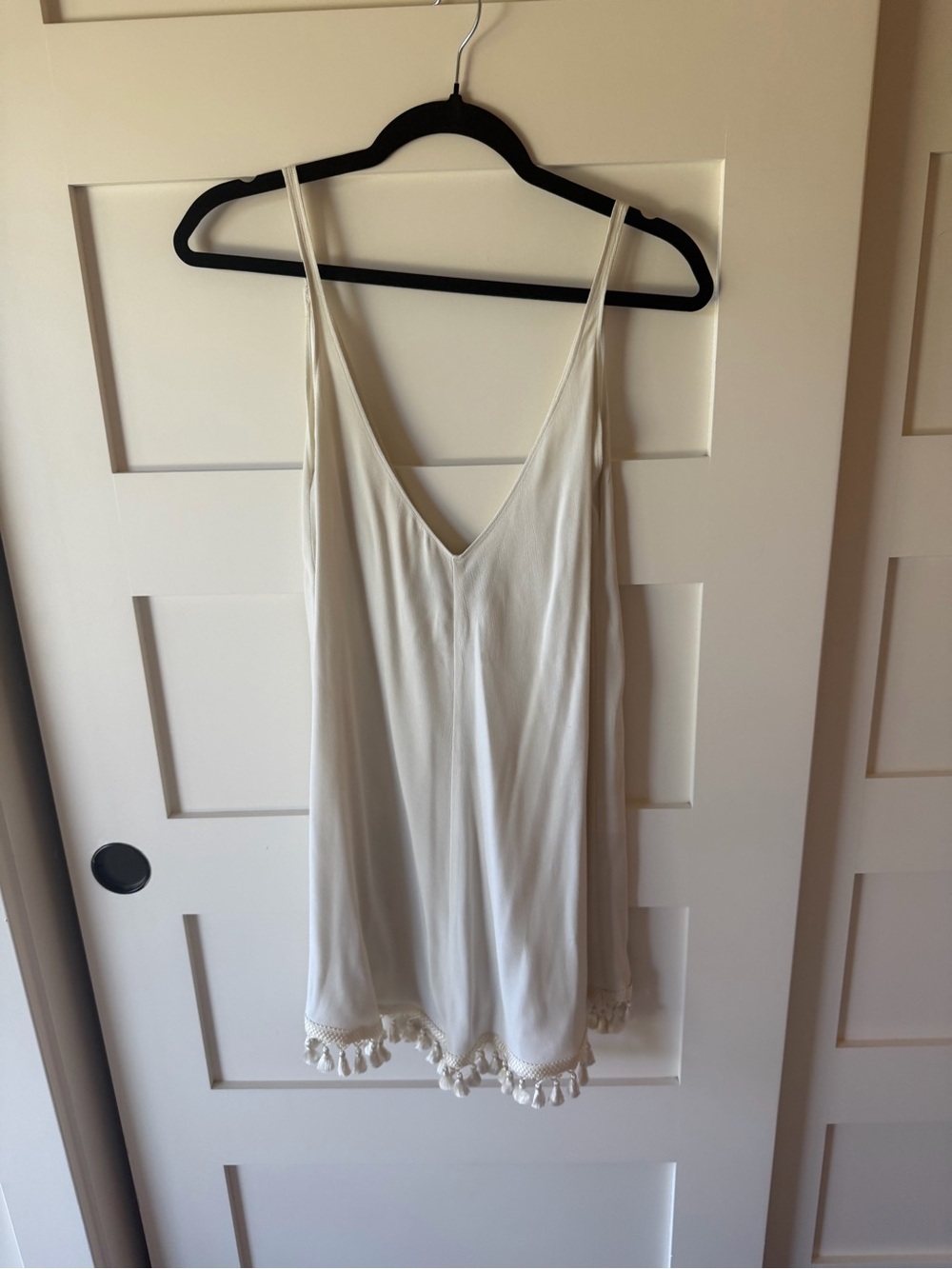Reformation Tassel-Hem Slip Dress